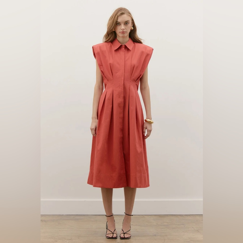 MAUDE CLUB MONKEE’S NWT josephine midi dress chili red xsmall